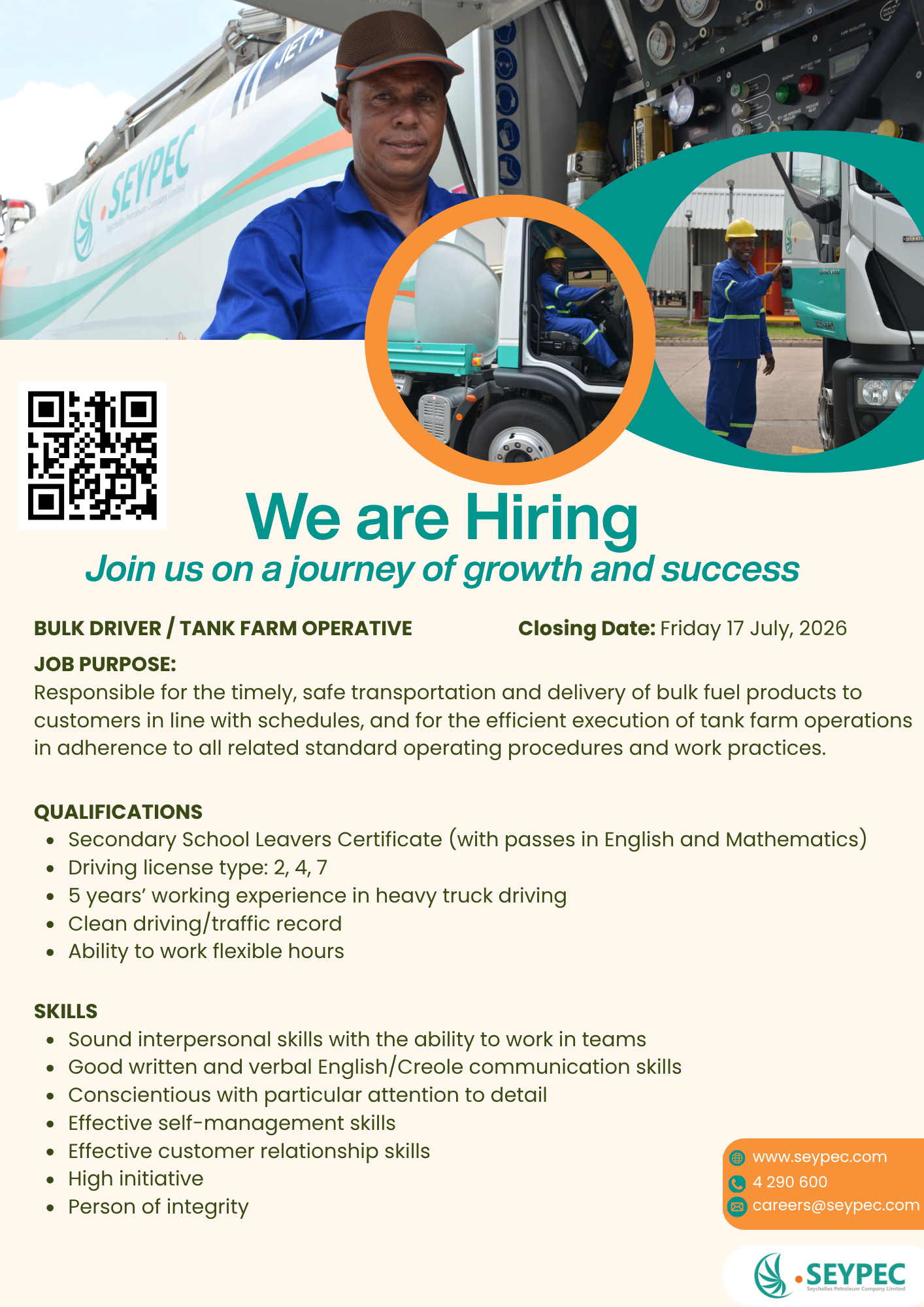 Bulk Driver/Tank Farm Operative (Praslin Depot)