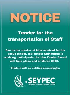 Tender for the transportation of Staff